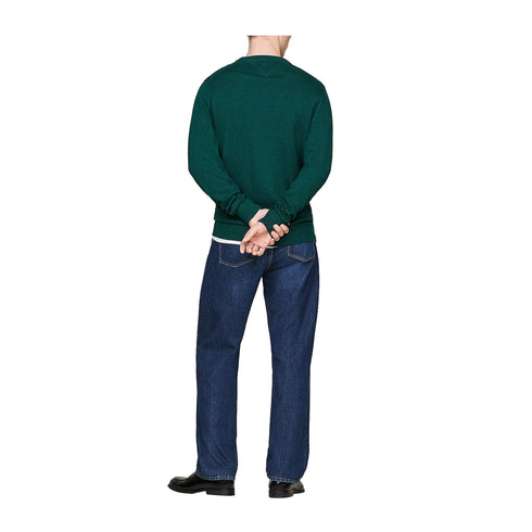 Tommy Hilfiger Pullover Maglia Uomo a girocollo in cotone Verde A24 - TOMMY HILFIGERMW28046 - MRC - S - Francavilla Moda